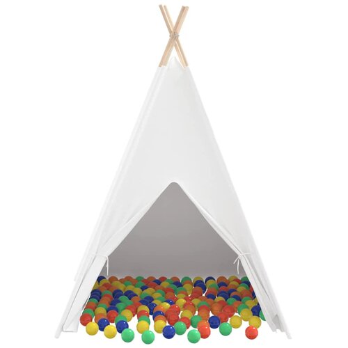  Teepee &amp;scaron;ator Bijelo 120 x 120 x 150 cm Tkanina i plastika Slike