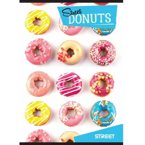 STREET Zvezek Donuts A5 karo (5 mm)