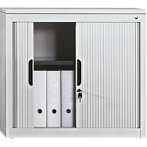 C+P Omara z rolojem, vodoravne žaluzije, VxŠxG 720 x 800 x 420 mm, 1 polica, 1,5 prostora za mape, svetlo siva Cene