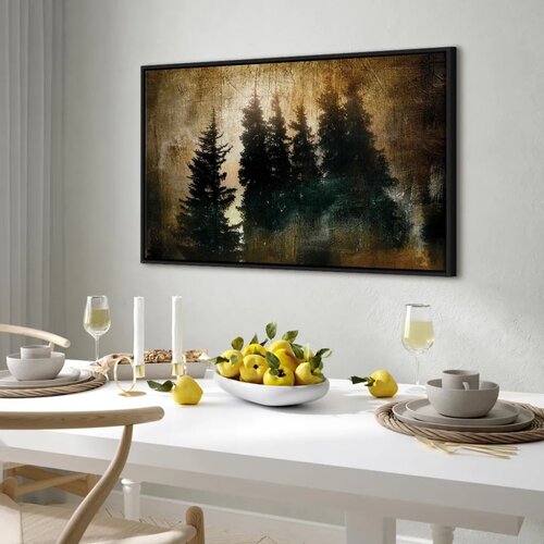  Slika - Stately Spruces (1 Part) Wide 120x80 U crnom drvenom okviru Cene