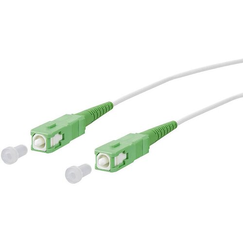 Metz Connect 151P7EAEA30E steklena vlakna optična vlakna priključni kabel [1x moški konektor SC APC - 1x moški konektor SC APC] 9/125 µ Singlemode OS2 3.00 m, (20437481) Cene
