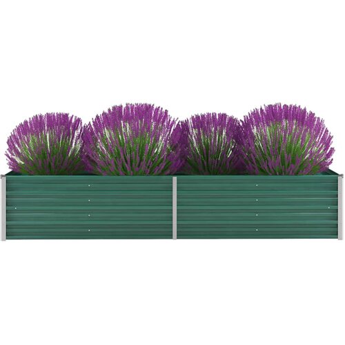 vidaXL Visoka greda iz pocinkanega jekla 240x80x45 cm zelene barve Cene