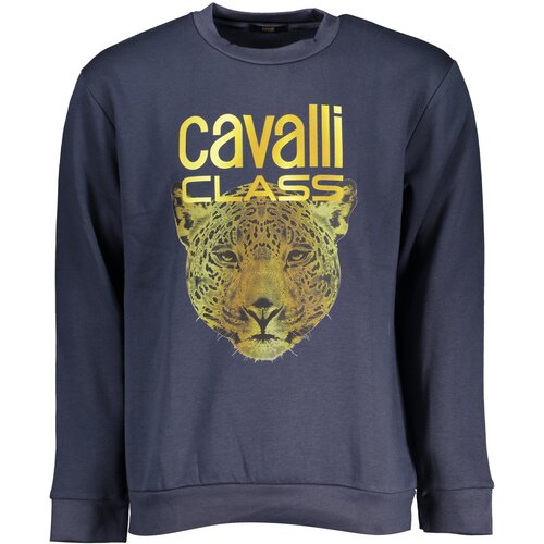 Cavalli Class MEN&#39;S BLUE ZIPLESS SWEATSHIRT Cene