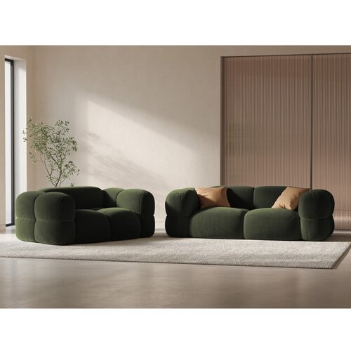 Cosmopolitan Design Zelena žametna sedežna garnitura 210 cm Loretto &amp;ndash; Slike