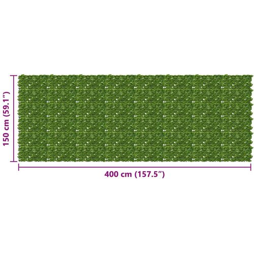  Zaslon za balkon s li&amp;scaron;ćem Zelena i žuta 400 x 150 cm Slike