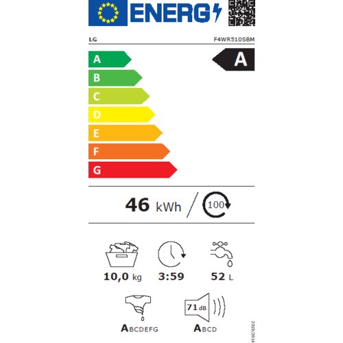 LG ma&amp;scaron;ina za pranje ve&amp;scaron;a F4WR510SBM Slike