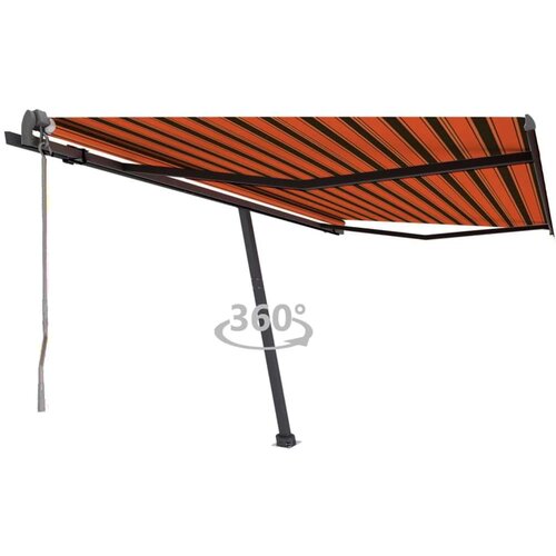  Prostostoječa avtomatska tenda 400x300 cm oranžna/rjava, (20728682) Cene