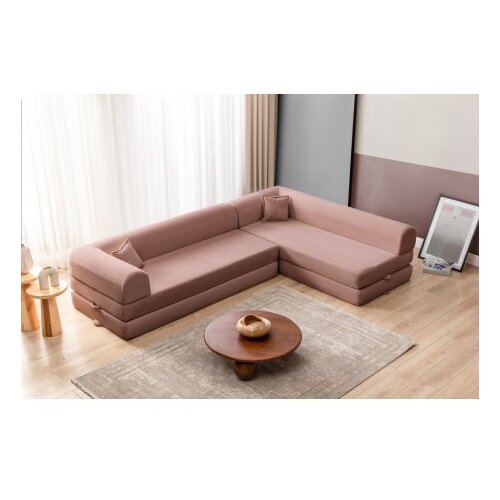 Atelier Del Sofa ugaona garnitura legom eco pink Slike