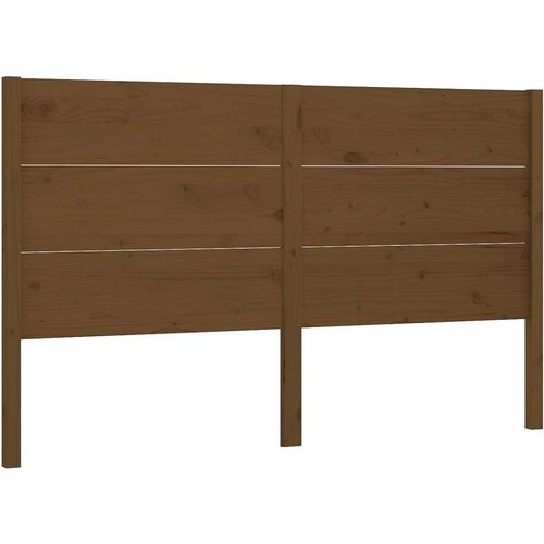  Uzglavlje smeđa boja meda 126 x 4 x 100 cm od masivne borovine Slike