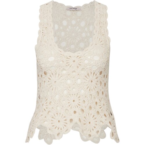 Orsay Cream women's crochet top - Women's Cene