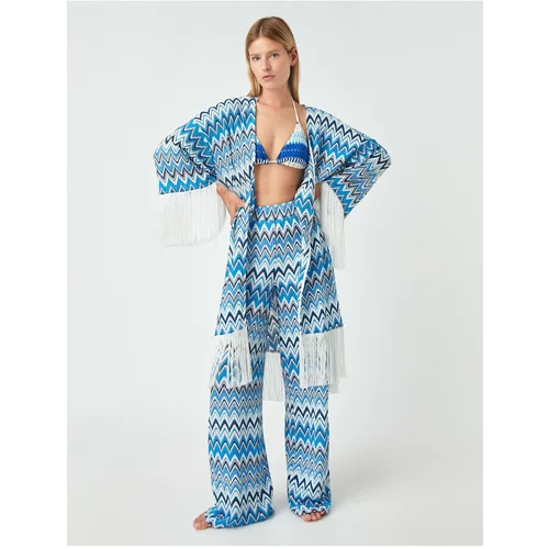 Koton Kimono & Caftan - Blue - Oversize