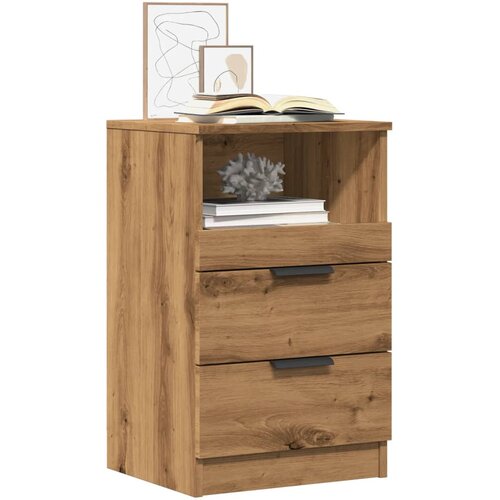 VidaXL Nočna omarica artisan hrast 40x36x65 cm inženirski les Slike