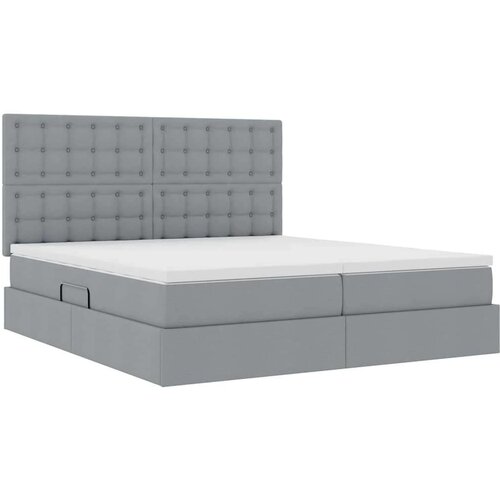  Krevet s od storage Svijetlo siva 180 x 200 cm Lažna koža Slike