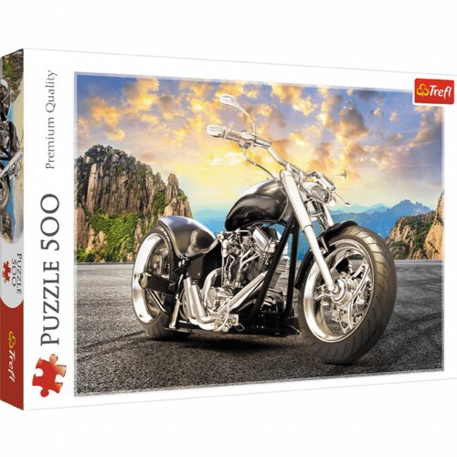 Trefl Crni Chopper motor vrhunske puzzle 500kom - Cijene