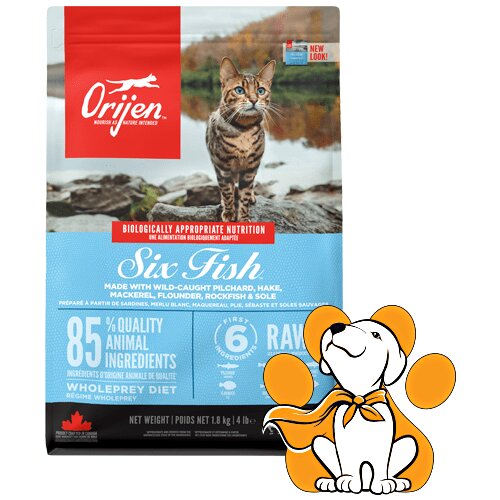 Orijen cat Six Fish 1.8kg, Hrana Za Alergične Mačke i Sa Intolerancijom Na Hranu Cene