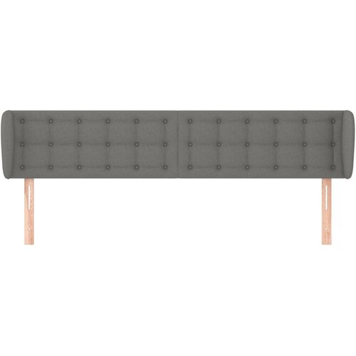  Uzglavlje s u&amp;scaron;ima tamnosivo 203x23x78/88 cm od tkanine Slike