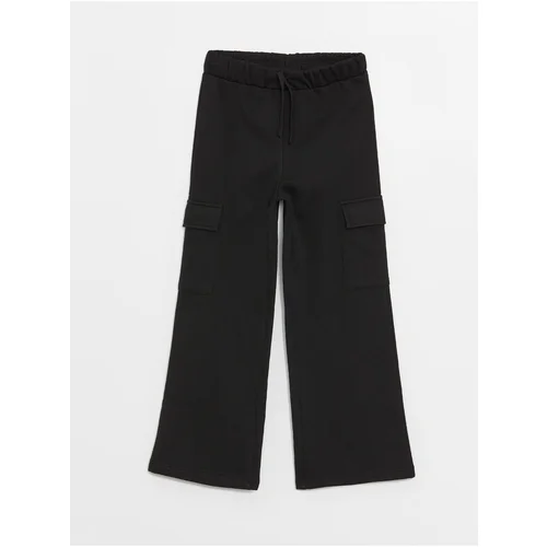 LC Waikiki Girl's Cargo Sweatpants with an Elastic Waist.