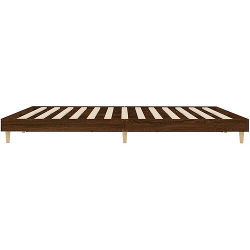 VidaXL Okvir kreveta smeđa boja hrasta 120x200 cm konstruirano drvo Slike