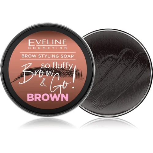 Eveline Cosmetics Brow & Go! Sapun za oblikovanje obrva za obrve nijansa Brown 25 g