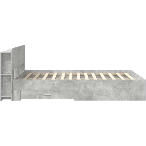  Okvir kreveta s pohranom Betonska siva 160 x 200 cm - Betonska siva 160 x 200 cm bez sredi&amp;scaron;nje police Slike