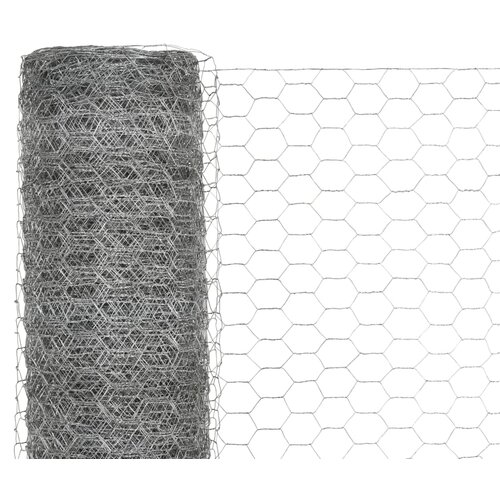 Mrežna ograda od pocinčanog čelika za koko&amp;scaron;i 25 x 1,2 m srebrna Slike