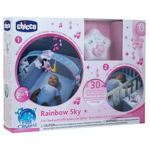 Chicco rainbow glasbeni lok za posteljo, roza 104731