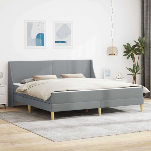  Okvir kreveta s madracem Svijetlo siva 200 x 200 cm Poliester Cene
