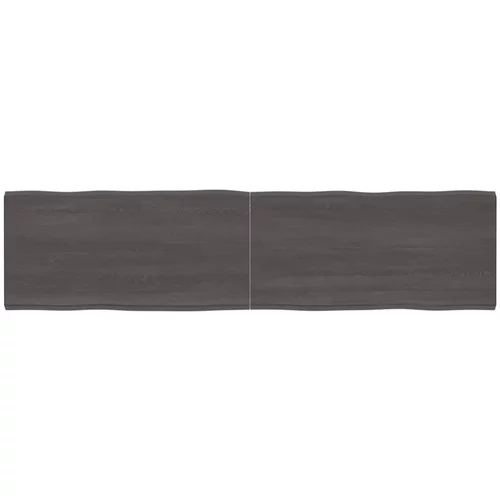 vidaXL Mizna plošča temno siva 200x50x6 cm obdelana trdna hrastovina, (20979479)