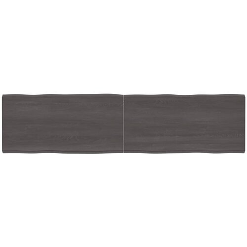 vidaXL Stolna ploča tamnosmeđa 200x50x(2-6) cm obrađena hrastovina Cene