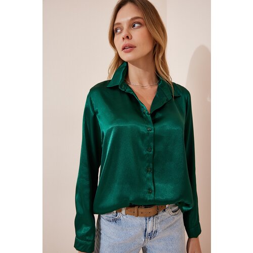 Happiness İstanbul Shirt - Green - Regular fit Cene