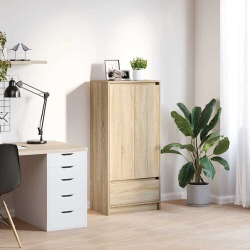 vidaXL Omarica z predalom sonoma hrast 55,5x34x119,5 cm inženirski les Cene