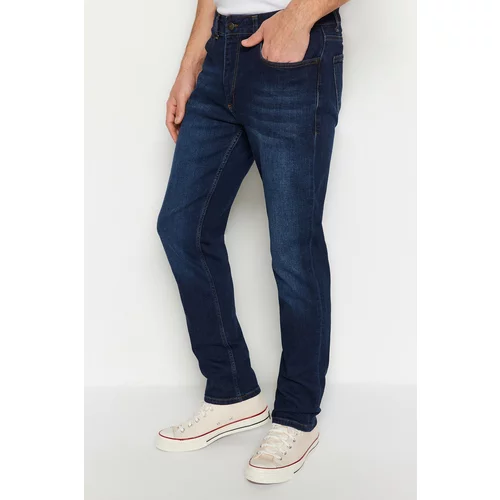Trendyol Limited Edition Light Navy Blue Men's Premium Regular Fit Flexible Fabric Jeans.
