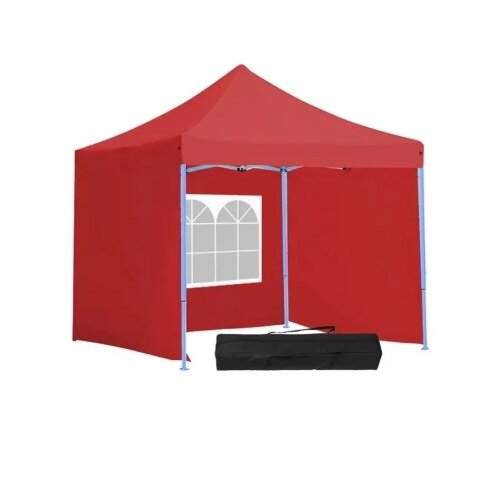  Zložljiv vrtni paviljon 2,9x2,9 m s stranskimi stenami in torbo za prena&amp;scaron;anje - rdeč, (5000346972) Slike