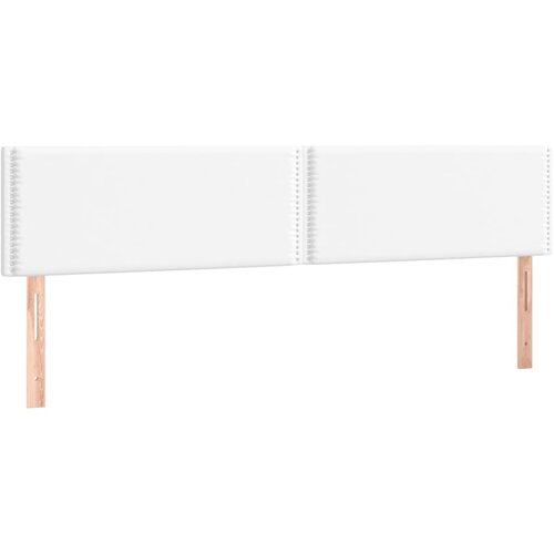 Maison Chic Posteljno vzglavje - Vzglavna omarica 2 kosa belo 80x5x78/88 cm umetno usnje, (22077772) Cene