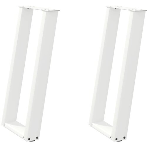 Maison Chic konzolna miza - miza ob steni noge U-oblike 2 kosa bela 28x(72-73) cm jeklo, (21785859) Cene