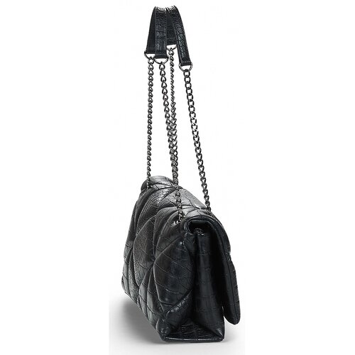 Love Moschino Torbice za na ramo EMBOSSED Q CROCO Črna Slike