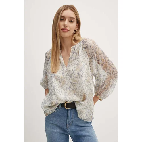 PepeJeans Majica MARTINA ženska, bež barva, PL304872