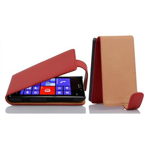 Cadorabo Ohi&scaron;je, združljivo z Nokia Lumia 925 v rdeče sladkorno jabolko - Za&scaron;čitni ovitek v obliki flipa iz teksturiranega umetnega usnja, (20558933) Cene
