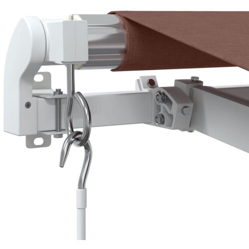 Tenda na ručno uvlačenje s LED smeđa 400 x 350 cm Slike