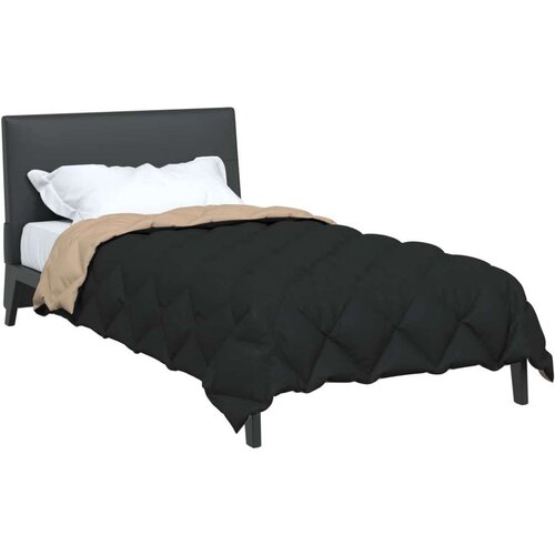  Zimska pokrivača Crna i taupe 220 x 155 cm Mikrovlakna Slike