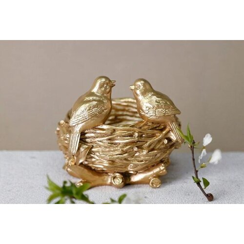 Aberto Design dekorativna figura CY0452, 14x13x14 cm, zlatna boja Cene