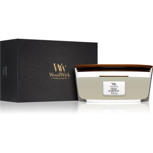 WoodWick Fireplace Fireside mirisna svijeća s drvenim fitiljem (hearthwick) (gift box) 453 g Cijene