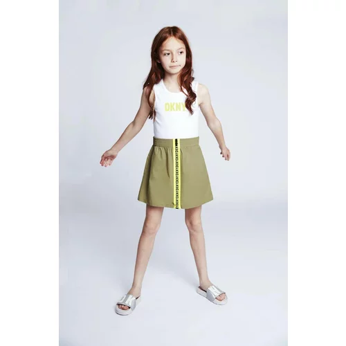 Dkny Dječja haljina boja: zelena, mini, širi se prema dolje