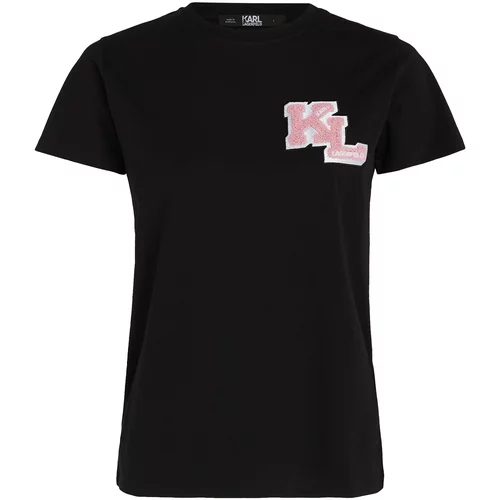 Karl Lagerfeld Majica roza / črna / bela