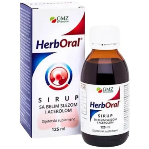 GMZ Ervamatin HerbOral Sirup sa belim slezom i acerolom bez &amp;scaron;ećera, 125 ml Slike