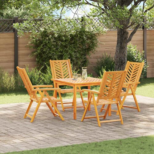  Vrtna stolica 4 pcs Smeđa 57 x 72 x 109 cm Čvrsto drvo akacije Cene