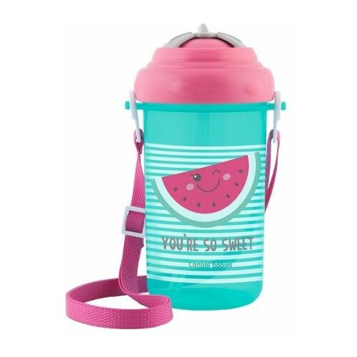 Canpol bebi čašica sa slamičicom "so cool" 400ml tirkizno-roze Cene