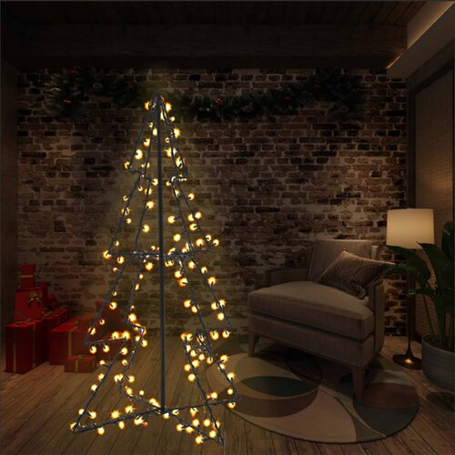vidaXL Novoletna jelka stožec 160 LED lučk notranje/zunanja 78x120 cm Cene