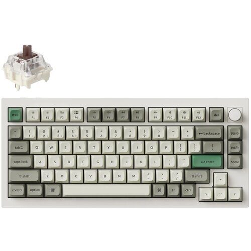 KEYCHRON Q1 Max QMK/VIA Brezžična Mehanska Tipkovnica, Bluetooth / 2.4 GHz, Brown Tactile Switch, US Layout, Q1M-P3, (21733284) Slike