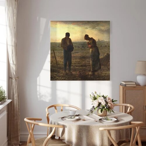  Slika - Jean-Fran&amp;ccedil;ois Millet &amp;ndash; The Angelus 80x80 Premium Print Slike